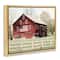 Stupell Industries Patriotic Barn Flag Floater Framed Art